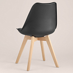 Стул с основой из пластика и мягким сиденьем Arvika Black варинант исполнения - 5 | Loft Concept в Екатеринбурге