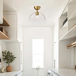 Потолочный светильник с широким полусферическим плафоном из прозрачного стекла Alora Mood варинант исполнения - 5 | Loft Concept в Екатеринбурге