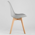 Стул с основой из пластика и мягким сиденьем Arvika Grey варинант исполнения - 3 | Loft Concept в Екатеринбурге