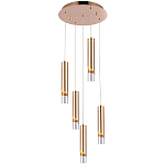 Подвесной светильник Metal Acrylic Tube Five Gold Hanging Lamp варинант исполнения - 2 | Loft Concept в Екатеринбурге