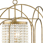 Люстра золотая с внутренним цилиндром из хрустальных бусин Romantic Lantern варинант исполнения - 1 | Loft Concept в Екатеринбурге