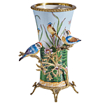 Ваза из фарфора с птицами на бронзовой ветке Garden of Eden варинант исполнения - 1 | Loft Concept в Екатеринбурге