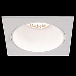 Встраиваемый спот светодиодный квадаратный белого цвета с круглым углублением Ombra Lux  варинант исполнения - 1 | Loft Concept в Екатеринбурге