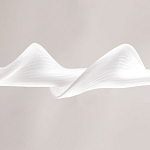 Люстра горизонтальная с волнистым белым плафоном Golden Swirl варинант исполнения - 5 | Loft Concept в Екатеринбурге