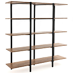 Стеллаж из массива дуба и стали Robson Rack Industrisal Metal Rust варинант исполнения - 1 | Loft Concept в Екатеринбурге