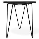 Стол журнальный с круглой столешницей из стекла Gold and Black Marble варинант исполнения - 4 | Loft Concept в Екатеринбурге