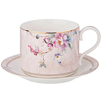 Чайный набор из фарфора с цветочным принтом на 6 персон 12 предметов Flower Porcelain Collection варинант исполнения - 1 | Loft Concept в Екатеринбурге