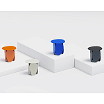 Matis журнальный столик красный из металла и кожи варинант исполнения - 2 | Loft Concept в Екатеринбурге