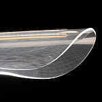 Люстра линейная с прозрачным волнообразным плафоном Wave Line варинант исполнения - 6 | Loft Concept в Екатеринбурге