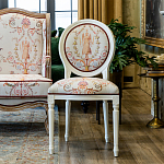 Стул из массива бука бежевый с растительным орнаментом Raffael Angel Beige Chair варинант исполнения - 6 | Loft Concept в Екатеринбурге