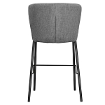 Стул барный серый с широкой закругленной спинкой Bar Chair Gray варинант исполнения - 4 | Loft Concept в Екатеринбурге