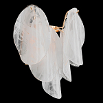 Бра из полупрозрачных овальных лепестков из стекла с металлическим основанием золотого цвета Nazaire Glass Lighting варинант исполнения - 1 | Loft Concept в Екатеринбурге