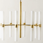 Люстра золотая с 16-ю тонкими цилиндрическими плафонами Shoulders варинант исполнения - 1 | Loft Concept в Екатеринбурге