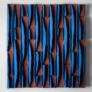 Объемное фактурное панно Metropolis Terracotta and Blue