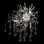 Бра с лучеобразным основанием и подвесками из прозрачного стекла в виде длинных капель Droplet Chandelier варинант исполнения - 12 | Loft Concept в Екатеринбурге