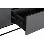 ТВ-тумба цвета графит с  2-мя дверцами и ящиком Strict Lines варинант исполнения - 4 | Loft Concept в Екатеринбурге