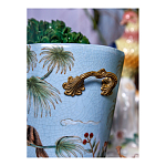 Кашпо из голубого фарфора с бронзовыми элементами Blue Garden варинант исполнения - 6 | Loft Concept в Екатеринбурге