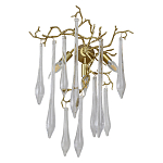 Бра с декором в виде ветвей и стеклянных подвесок в форме капель Droplet Chandelier варинант исполнения - 1 | Loft Concept в Екатеринбурге