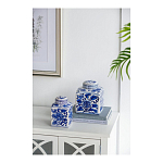 Ваза с крышкой в китайском стиле Oriental Blue & White Ornament Vases варинант исполнения - 4 | Loft Concept в Екатеринбурге