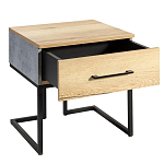 Тумба прикроватная с ящиком в стиле лофт Urban Style Space 2 варинант исполнения - 4 | Loft Concept в Екатеринбурге