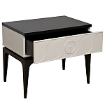 Тумбочка прикроватная с ящиком черно-серого цвета Noble Nightstand варинант исполнения - 2 | Loft Concept в Екатеринбурге