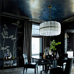 Обои ручная роспись Bamboo Special Colourway on Pitch dyed silk варинант исполнения - 2 | Loft Concept в Екатеринбурге