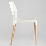 Пластиковый стул на ножках из массива бука Ferret White 4 шт варинант исполнения - 4 | Loft Concept в Екатеринбурге