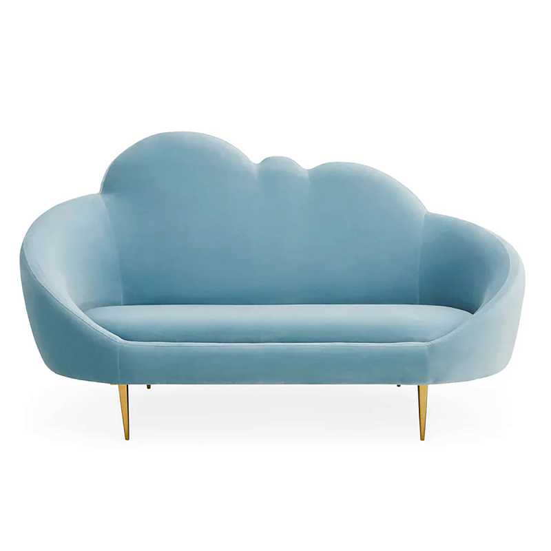 Уникальный детский диван Soft Cloud двухместный Голубой Золотой в Екатеринбурге | Loft Concept 