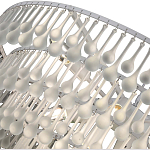 Люстра подвесная круглая с молочными стеклянными подвесками в форме капель Droplet Chandelier варинант исполнения - 3 | Loft Concept в Екатеринбурге