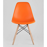 Пластиковый стул на ножках из массива бука Eames Orange варинант исполнения - 4 | Loft Concept в Екатеринбурге