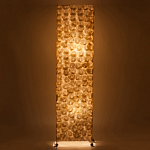 Торшер из перламутра на металлическом каркасе Indonesian Tower 3 варинант исполнения - 4 | Loft Concept в Екатеринбурге