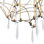 Потолочный светильник с тонкой металлической конструкцией цвета золото Quasar варинант исполнения - 4 | Loft Concept в Екатеринбурге