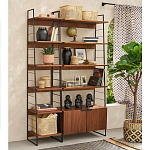 Стеллаж из орехового дерева Olson Rack варинант исполнения - 6 | Loft Concept в Екатеринбурге