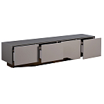 Тумба под телевизор со стеклянной столешницей и с выдвижными ящиками Minimalist Accent варинант исполнения - 2 | Loft Concept в Екатеринбурге