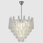 Люстра с подвесками из рифленного стекла в форме капель Textured Glass Chandelier варинант исполнения - 1 | Loft Concept в Екатеринбурге