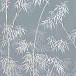 Обои ручная роспись Distant Bamboo Special Colourway on Azure Cobalt painted Xuan paper варинант исполнения - 2 | Loft Concept в Екатеринбурге