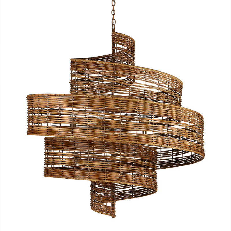 Люстра фактурная в виде спирали Enveloping Art Коричневый в Екатеринбурге | Loft Concept 