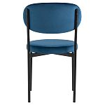 Стул с круглым сиденьем на металлическом основании ALFIE CHAIR Blue варинант исполнения - 3 | Loft Concept в Екатеринбурге