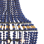 Люстра каплевидной формы декорированная синими и золотыми бусинами Blue Beads варинант исполнения - 1 | Loft Concept в Екатеринбурге