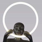 Торшер черная статуэтка Statue In The Clouds Floor Lamp варинант исполнения - 3 | Loft Concept в Екатеринбурге