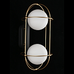 Бра настенное с 2 белыми плафонами Karina варинант исполнения - 3 | Loft Concept в Екатеринбурге