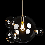 Подвесной светильник со стеклянными плафоном в виде шара и золотыми деталями & Coombes варинант исполнения - 3 | Loft Concept в Екатеринбурге