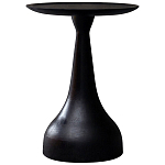 Приставной круглый столик из массива акации Veras Black Side Table варинант исполнения - 1 | Loft Concept в Екатеринбурге