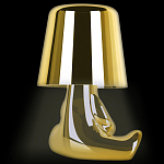 Настольная лампа фигурная золотого цвета с гладким абажуром Высота 16 см Sophia варинант исполнения - 5 | Loft Concept в Екатеринбурге