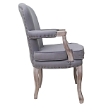 Кресло Aubrey Classical Armchair grey flax варинант исполнения - 1 | Loft Concept в Екатеринбурге