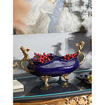 Чаша темно-синяя фарфоровая с бронзовыми ручками в виде ангелов Eden Garden варинант исполнения - 3 | Loft Concept в Екатеринбурге