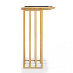 Консоль с чёрной столешницей и золотым фигурным основанием Cosmo варинант исполнения - 3 | Loft Concept в Екатеринбурге