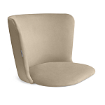 Барный стул со спинкой на 4-х коричневых ножках Бежевый Велюр Ava Charm варинант исполнения - 2 | Loft Concept в Екатеринбурге