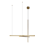 Люстра с 3-мя  пересекающимися цилиндрическими плафонами на тонких тросах Trumpet tube варинант исполнения - 6 | Loft Concept в Екатеринбурге