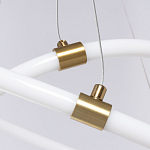 Люстра подвесная с двумя пересекающимися белыми светодиоидными кольцами Luke Lampco Tracer Lamp варинант исполнения - 6 | Loft Concept в Екатеринбурге